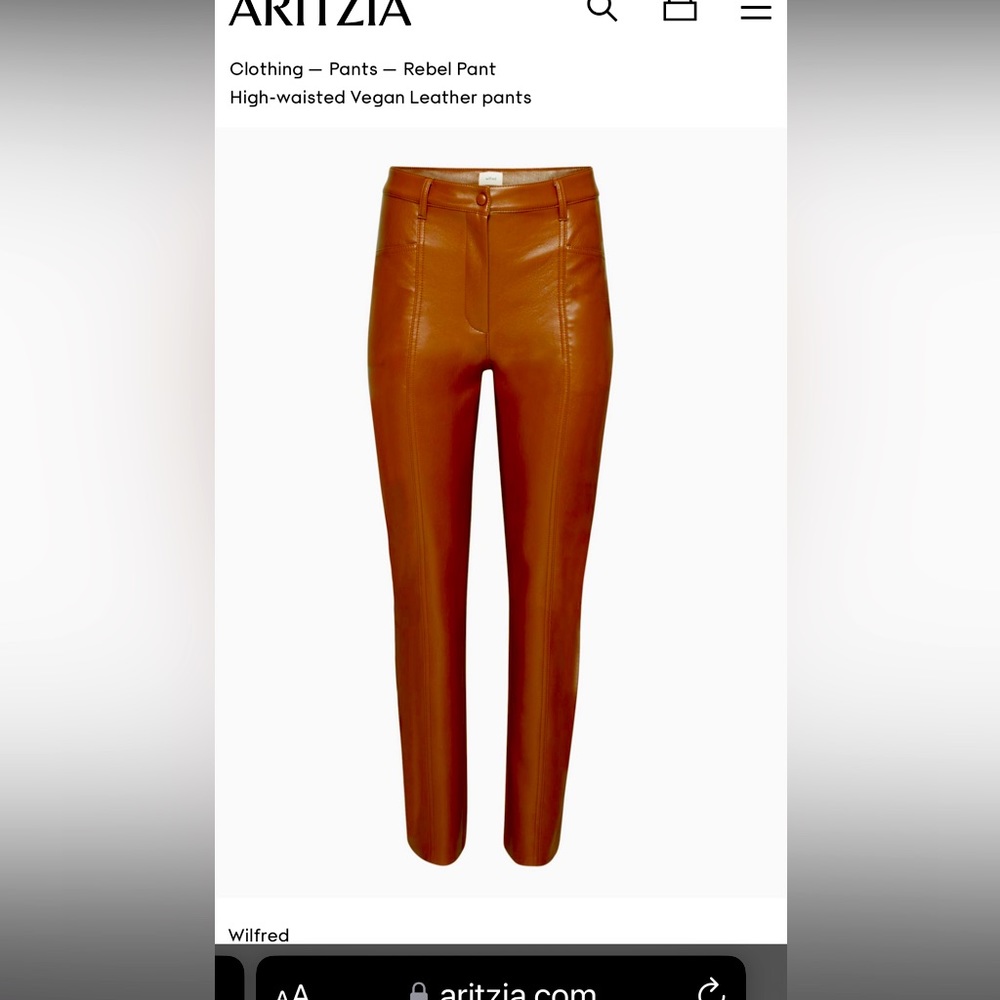 Wilfred Rebel pant size 0 new without tags. cognac colour